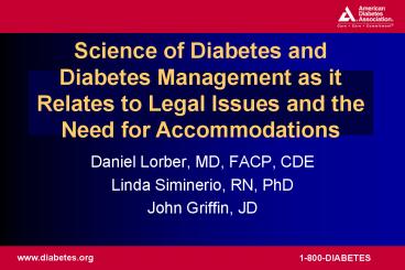 Daniel Lorber, MD, FACP, CDE