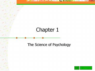 The Science of Psychology