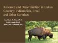 Research and Dissemination in Indian Country: Indianonish, Email and Other Surprises PowerPoint PPT Presentation