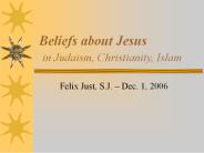 Beliefs about Jesus in Judaism, Christianity, Islam