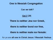 One in Messiah Congregation