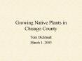Growing Native Plants in Chisago County PowerPoint PPT Presentation