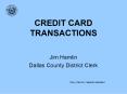 CREDIT CARD TRANSACTIONS PowerPoint PPT Presentation