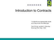 Introduction to Contracts