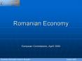 Romanian Economy PowerPoint PPT Presentation