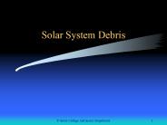 Solar System Debris
