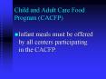 Child and Adult Care Food Program (CACFP) PowerPoint PPT Presentation