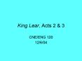 King Lear, Acts 2 PowerPoint PPT Presentation
