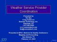 Weather Service Provider Coordination PowerPoint PPT Presentation