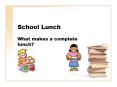 School Lunch PowerPoint PPT Presentation
