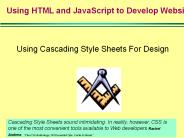 Using%20Cascading%20Style%20Sheets%20For%20Design