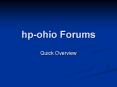 hpohio Forums PowerPoint PPT Presentation