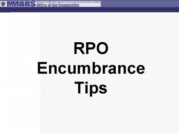 RPO payment generation information