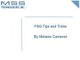FSG Tips and Tricks PowerPoint PPT Presentation
