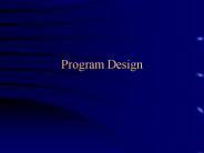 Program Design