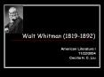 Walt Whitman (1819-1892) PowerPoint PPT Presentation
