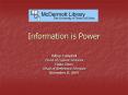Information is Power