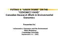 PUTTING A GREEN THUMB ON THE GENOMICS HAND Canadian Research Efforts in Environmental Genomics Prese PowerPoint PPT Presentation