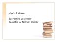 Night Letters PowerPoint PPT Presentation