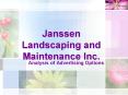 Janssen Landscaping and Maintenance Inc. PowerPoint PPT Presentation