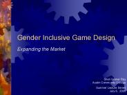 Gender Inclusive Game Design