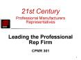 21st Century Professional Manufacturers Representatives PowerPoint PPT Presentation