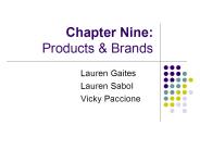 Chapter Nine: Products