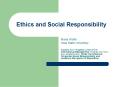 Ethics and Social Responsibility PowerPoint PPT Presentation