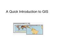 A Quick Introduction to GIS