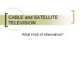 CABLE and SATELLITE TELEVISION PowerPoint PPT Presentation