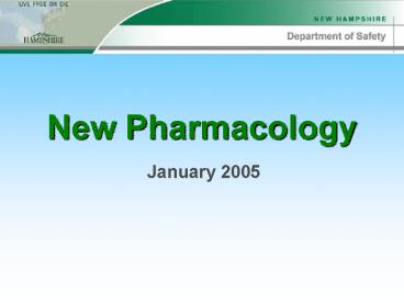 New Pharmacology