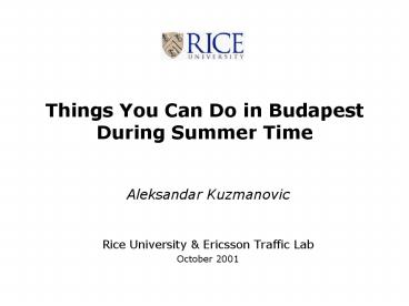 Things You Can Do in Budapest During Summer Time