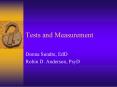 Tests and Measurement PowerPoint PPT Presentation