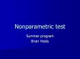 Nonparametric test PowerPoint PPT Presentation