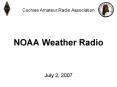 NOAA Weather Radio PowerPoint PPT Presentation