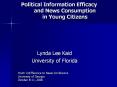 Political Information Efficacy and News Consumption in Young Citizens PowerPoint PPT Presentation
