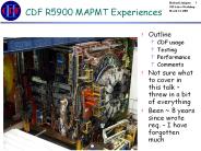 CDF R5900 MAPMT Experiences