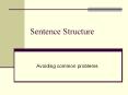 Sentence Structure PowerPoint PPT Presentation