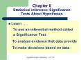 Chapter 8 Statistical inference: Significance Tests About Hypotheses PowerPoint PPT Presentation