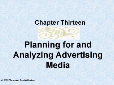 Media Planning and Analysis
