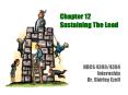 Chapter 12 Sustaining The Lead PowerPoint PPT Presentation