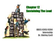 Chapter 12 Sustaining The Lead