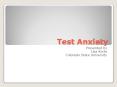 Test Anxiety PowerPoint PPT Presentation