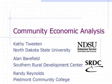 Community Economic Analysis