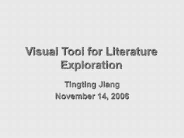 Visual Tool for Literature Exploration