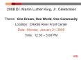 2008 Dr. Martin Luther King, Jr. Celebration PowerPoint PPT Presentation