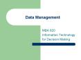 Data Management PowerPoint PPT Presentation