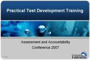Practical Test Development Training