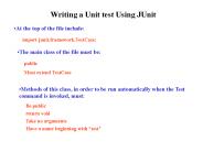 Writing a Unit test Using JUnit