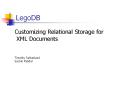 LegoDB PowerPoint PPT Presentation